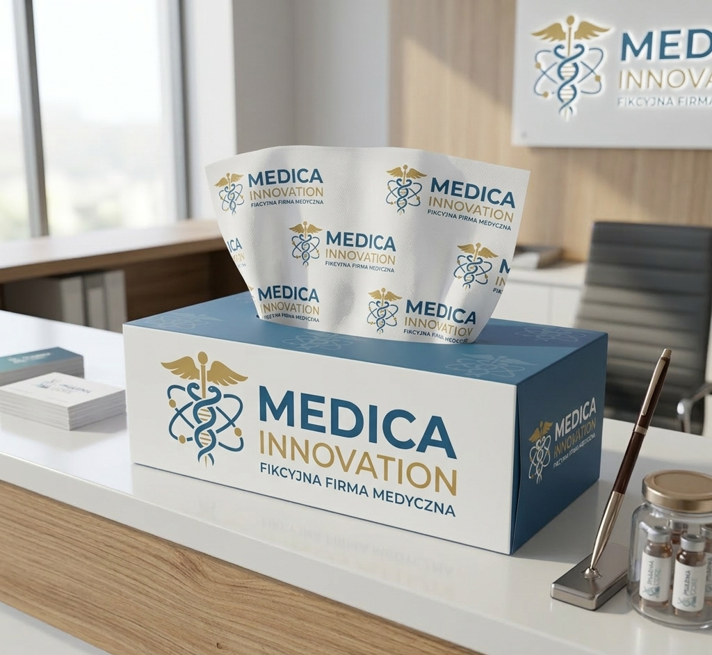 Chusteczki z logo medycznym – personalizowane chusteczki higieniczne